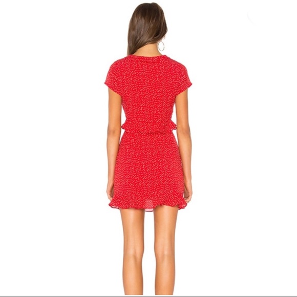 superdown Mercy Polka Dot Dress in Red - Picture 3 of 9